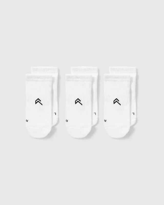 Trainer Liner Socks 3 Pack | White