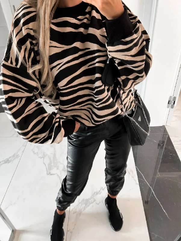 XL / Brown zebra