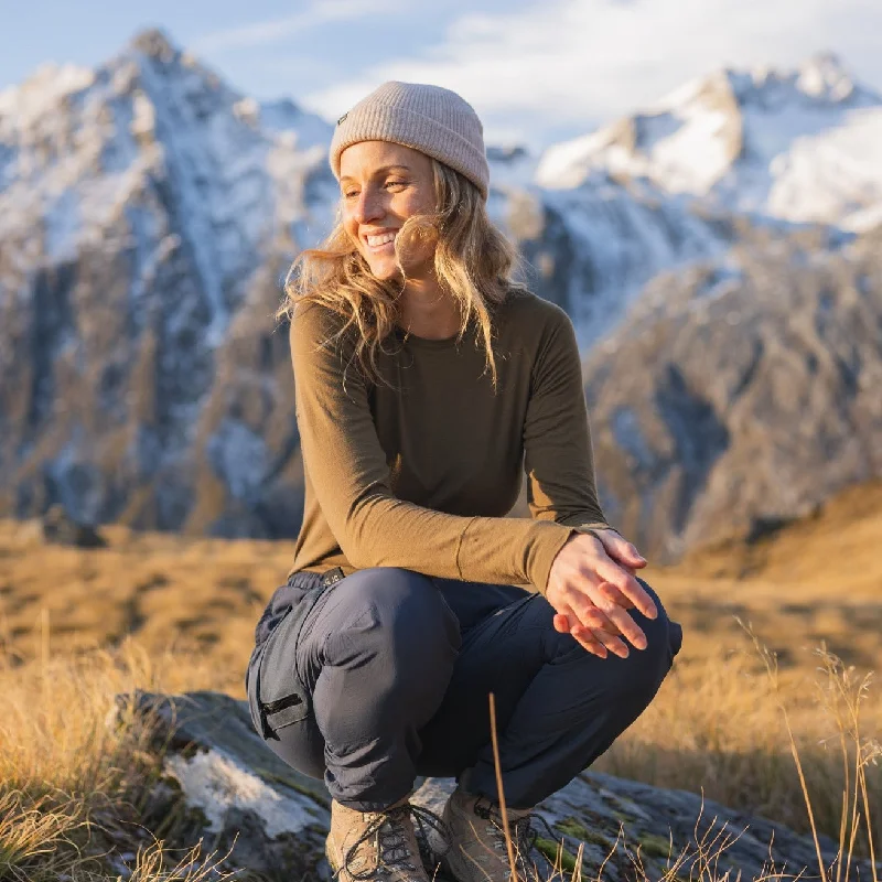 Womens Merino LS Base Layer Olive