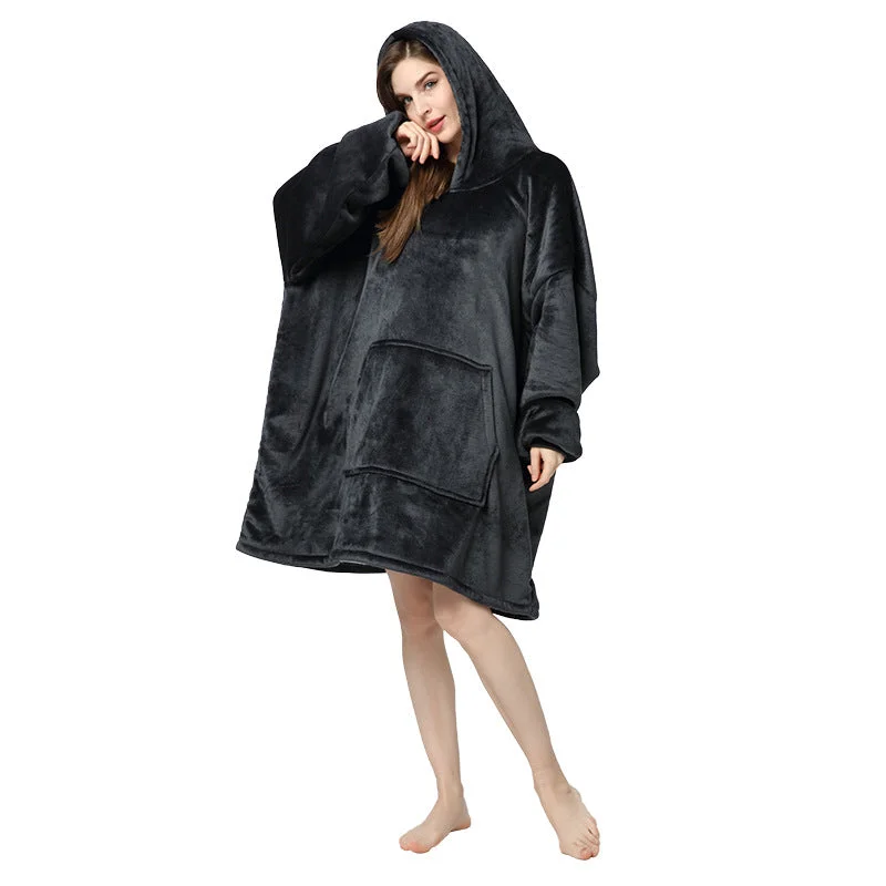 women's winter ladies warm fleece flannel hoodie sleeping dressing gown clothes loungewear pajamas homewear home wear for winter